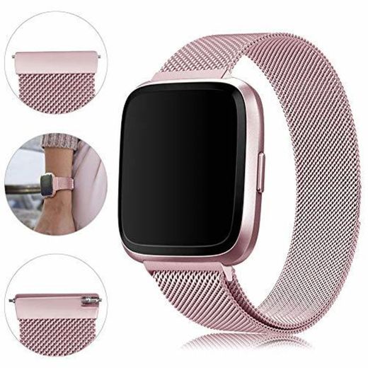 Onedream Correa Compatible con Fitbit Versa Pulsera/Versa Lite Correa Mujer Hombre, Ajustable