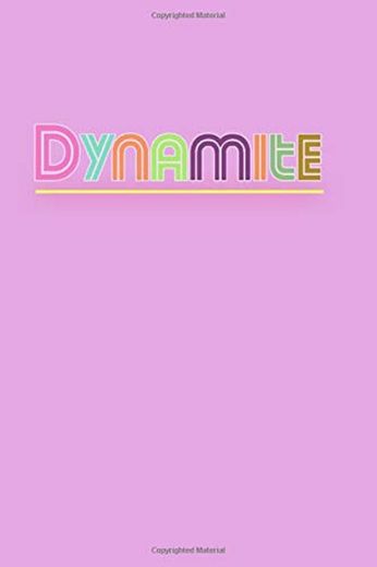 Dynamite BTS Notebook Writing Journal: Lined Notebook For K
