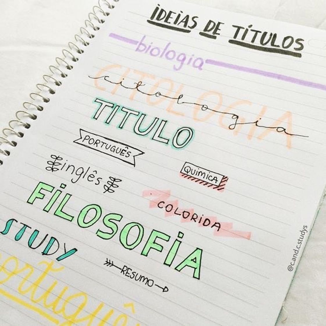 Fashion ✏️Títulos para resumos 