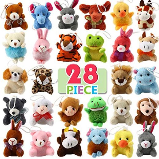 Punertoy Juguetes Infantiles, Set de Osito Perrito Patito Ranita Peluche Decoraciones Animales