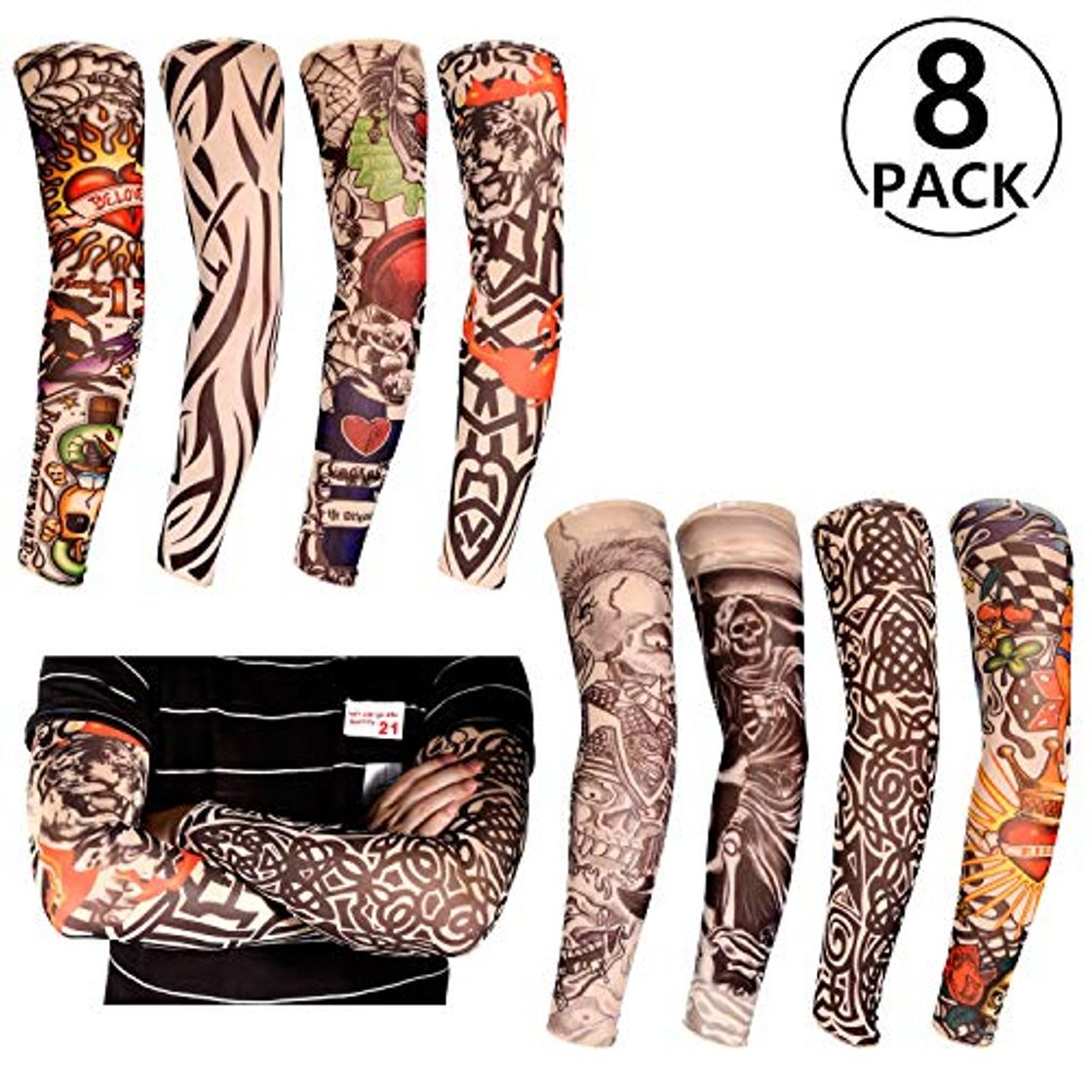 Producto 8 PCS Mangas Tatuajes Falsos