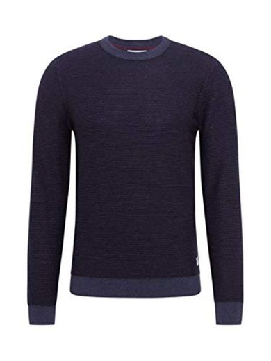 Jack & Jones JJARCHIE Knit Crew Neck KA Suéter, Azul