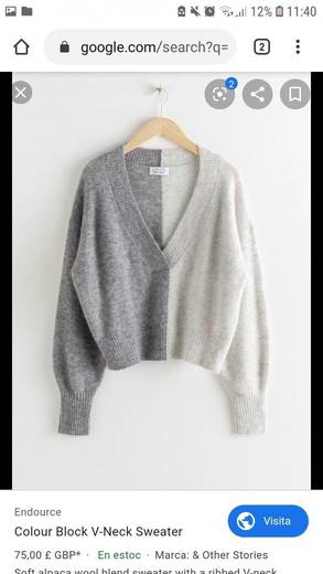 Colour Block V-Neck Sweater