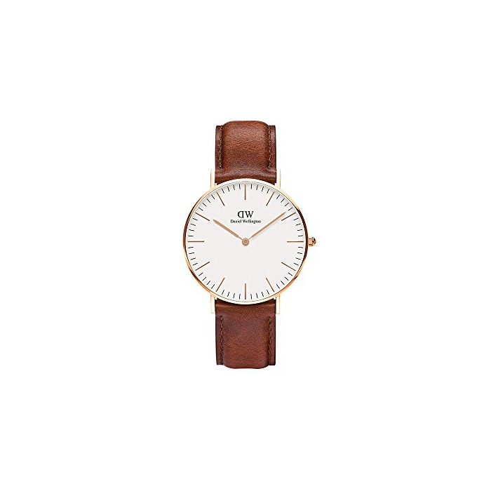 Social Daniel Wellington - Reloj analógico para mujer de cuero