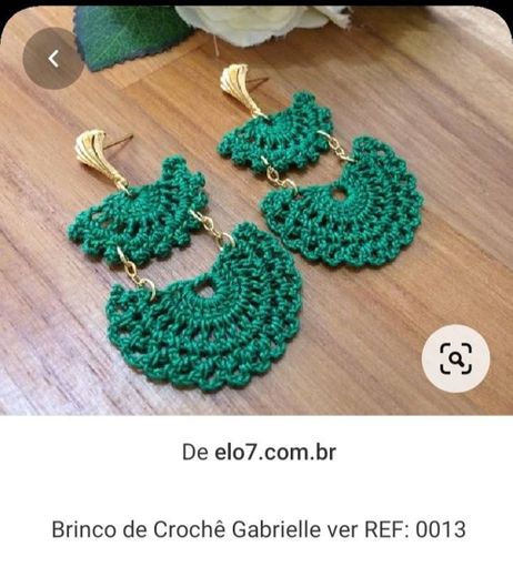Zarcillos Crochet verde