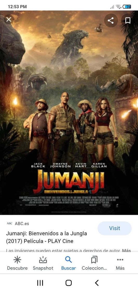 Película Jumanji: Bienvenidos a la jungla