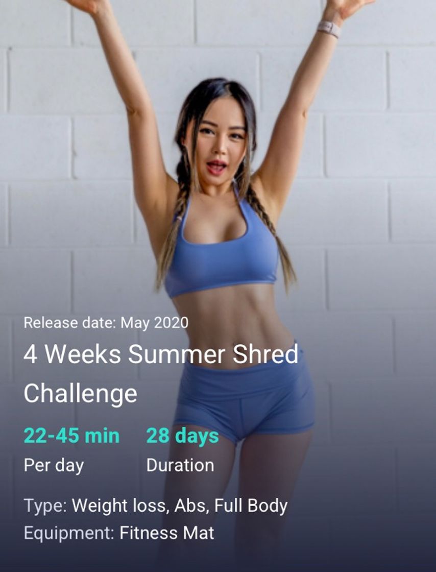 Moda Summer Shred Challenge • Free Workout Program by: Chloe Ting