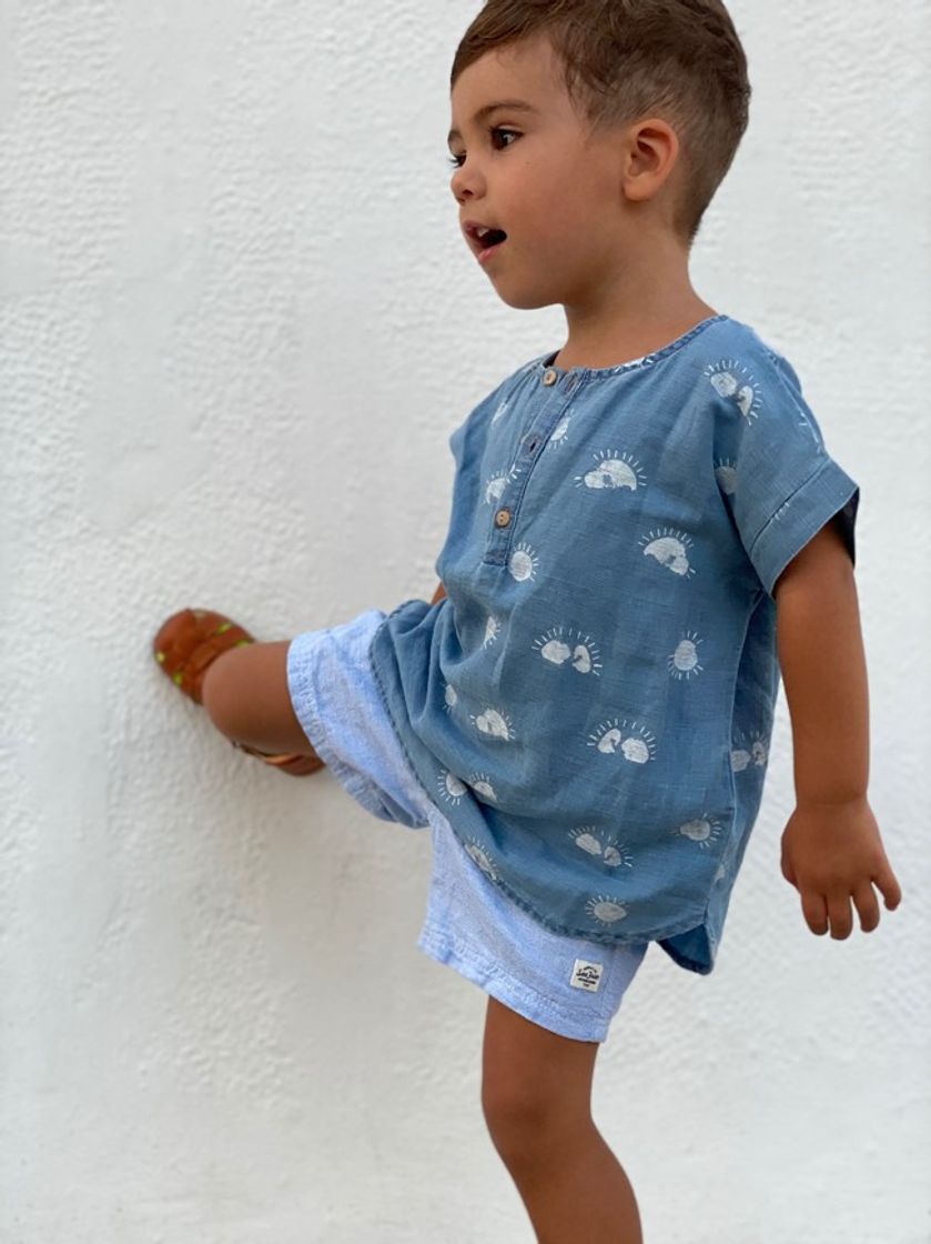 Moda Camisa infantil de lino Play Up