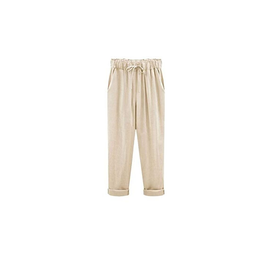 Fashion UELNncm Pantalones Casual Primavera Verano Suelto Algodón Mono Pantalones Tallas Grandes M