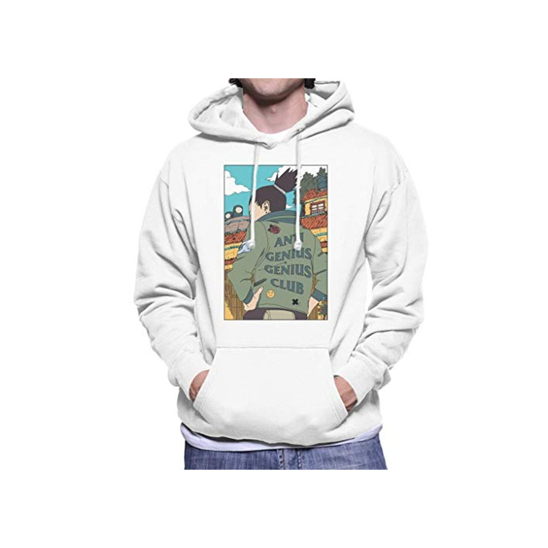 Moda Cloud City 7 Shikamaru Naruto Men's Hooded Sweatshirt