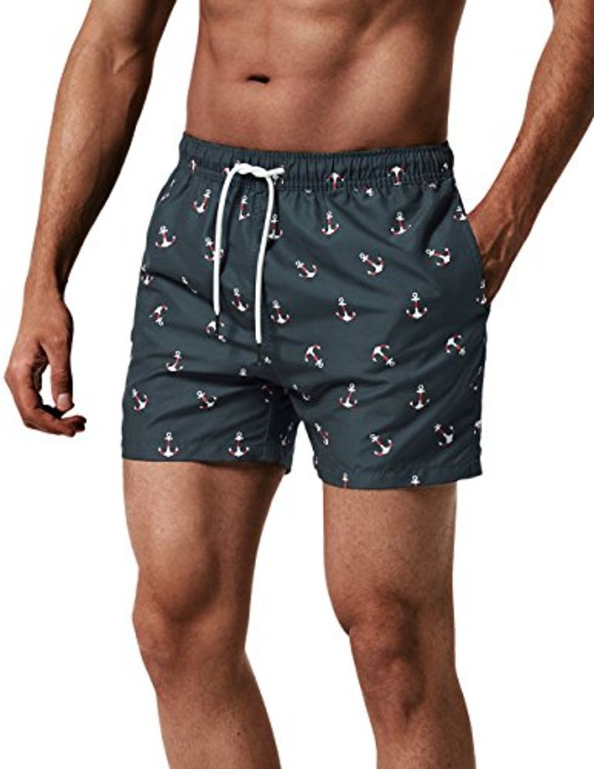 Product MaaMgic Bañador Hombre de Natación Secado Rápido Interior de Malla Pantalones Imprimiendo