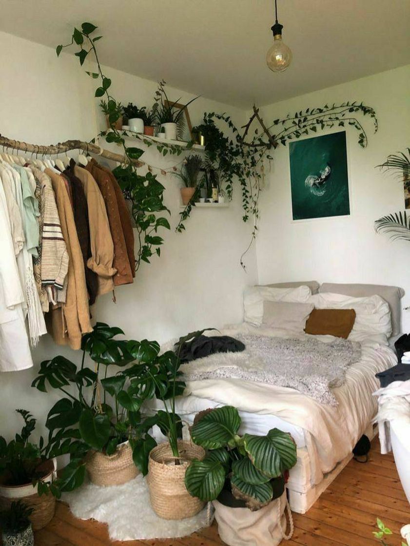 Moda quarto com plantinhas