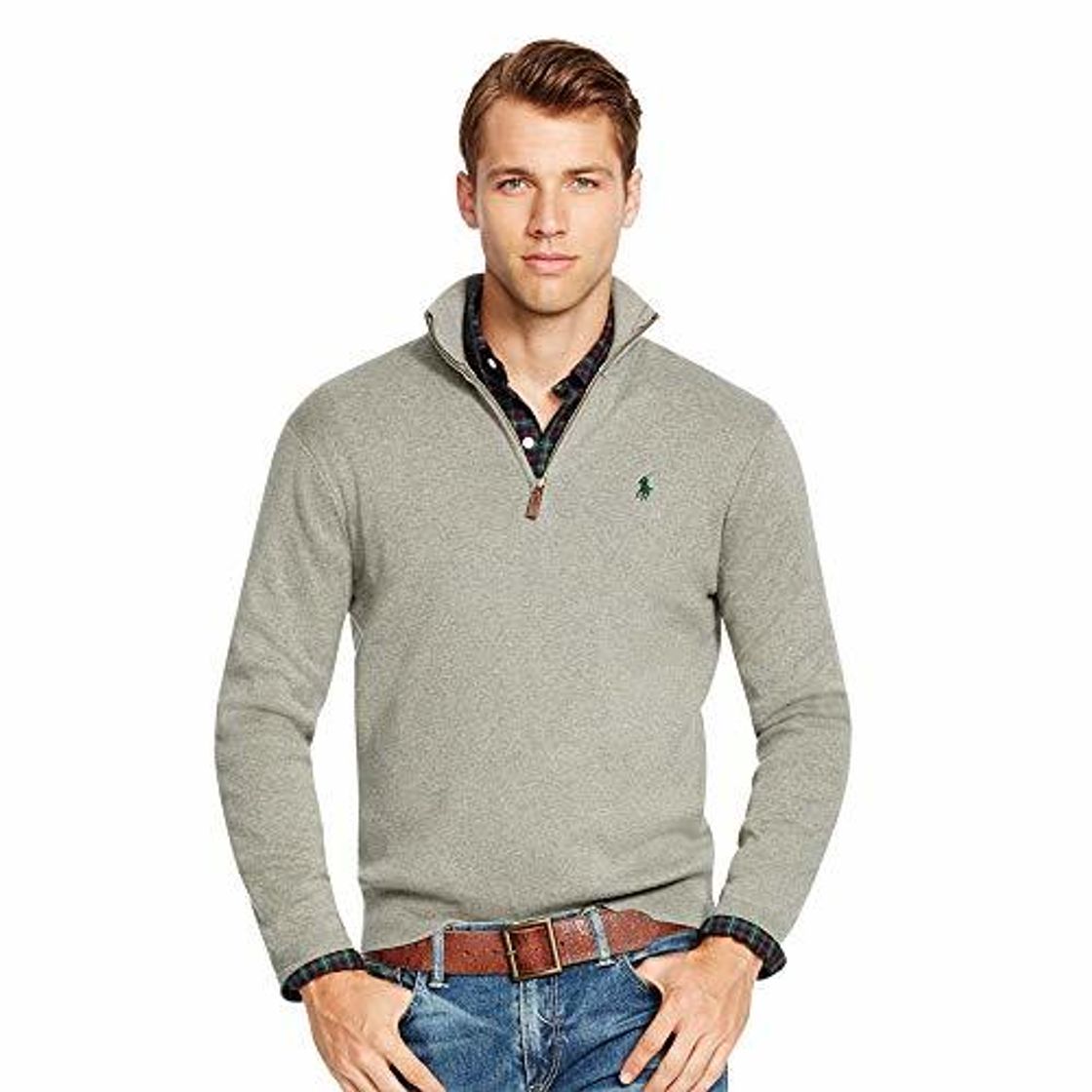 Fashion Ralph Lauren Jersei para Hombre con Cuello de Cremallera