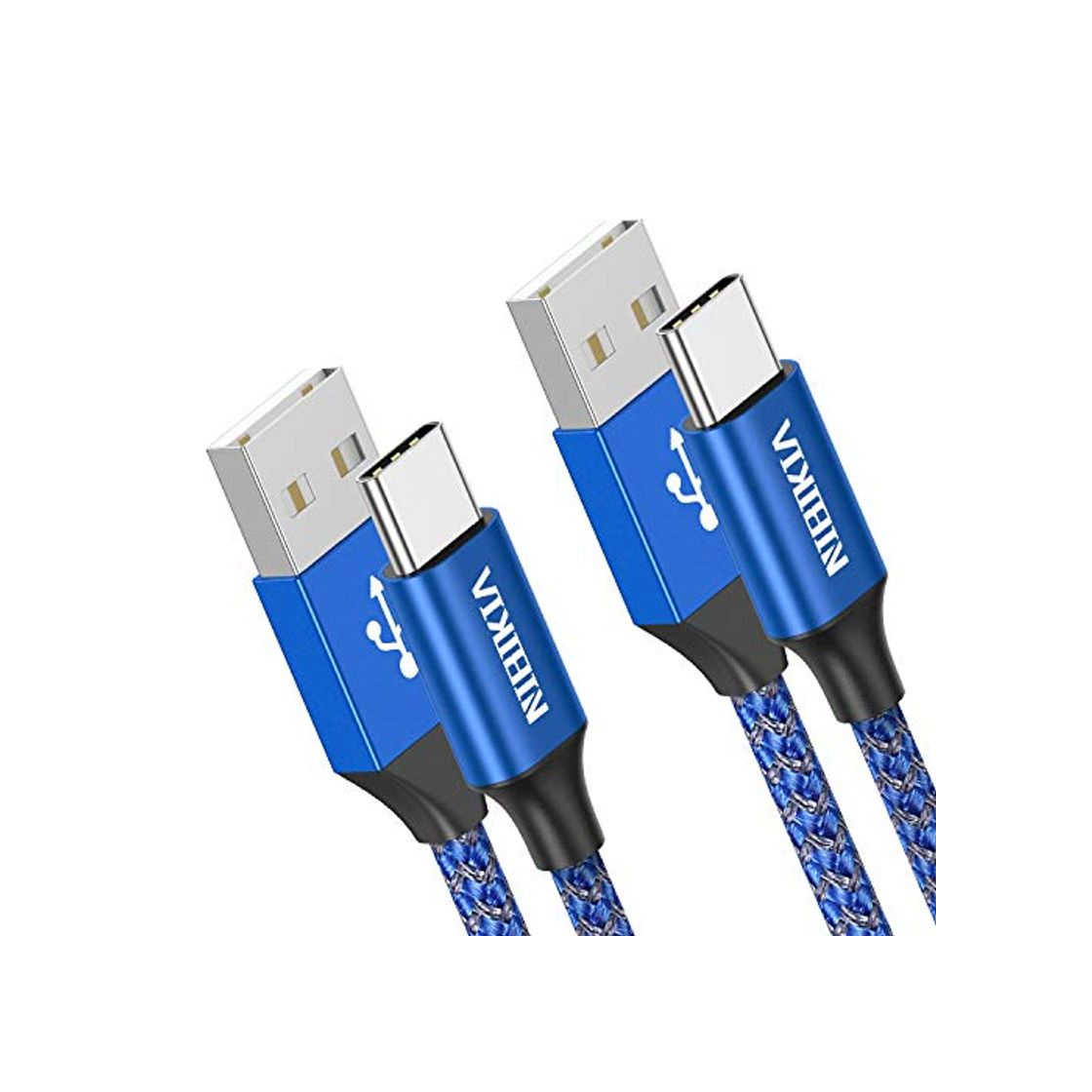 Social NIBIKIA Cable USB Tipo C, 2Pack [ 2M