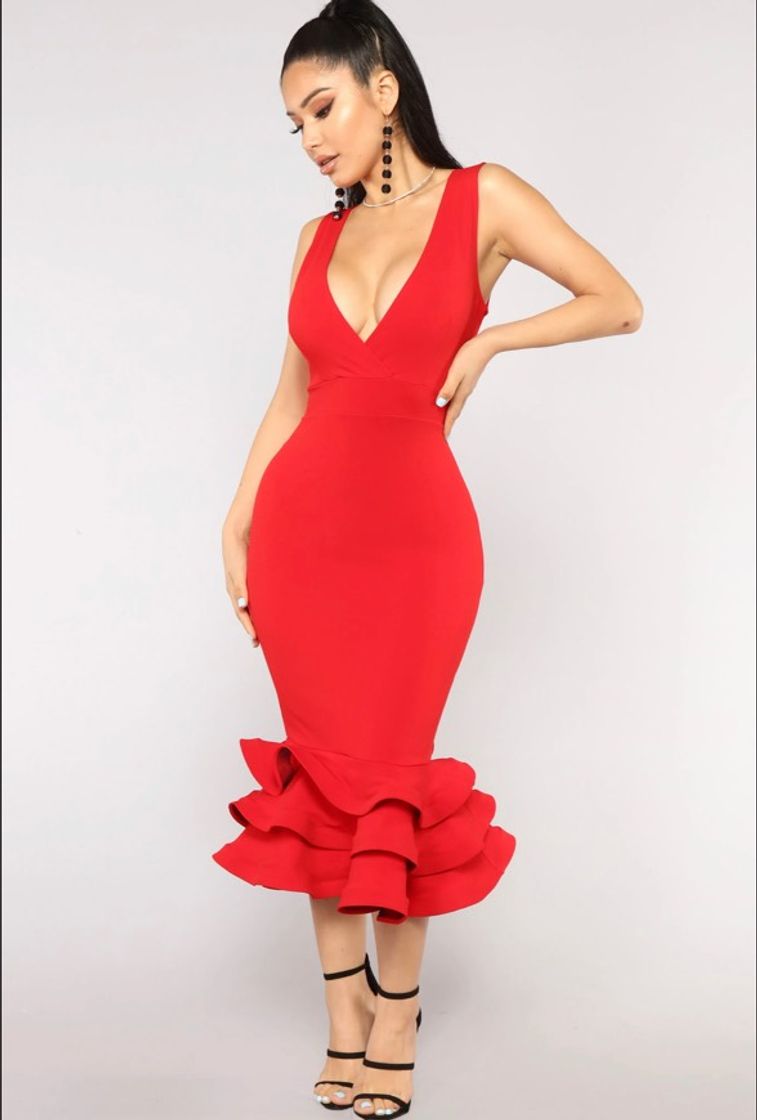 Moda Vestido vermelho 