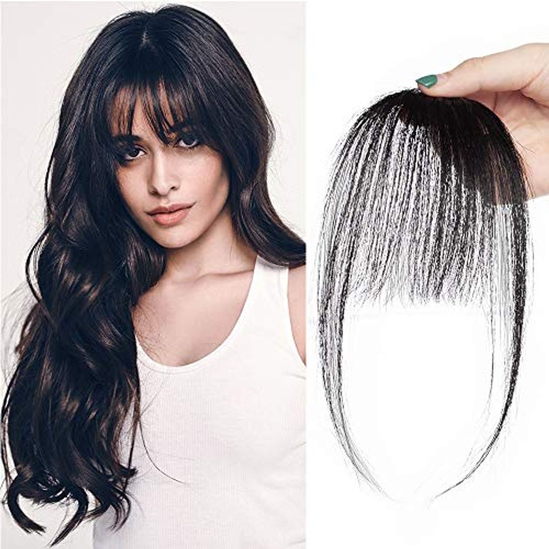 Flequillo Postizo Pelo Natural Clip [Ligero] Clip in Fringe Bangs