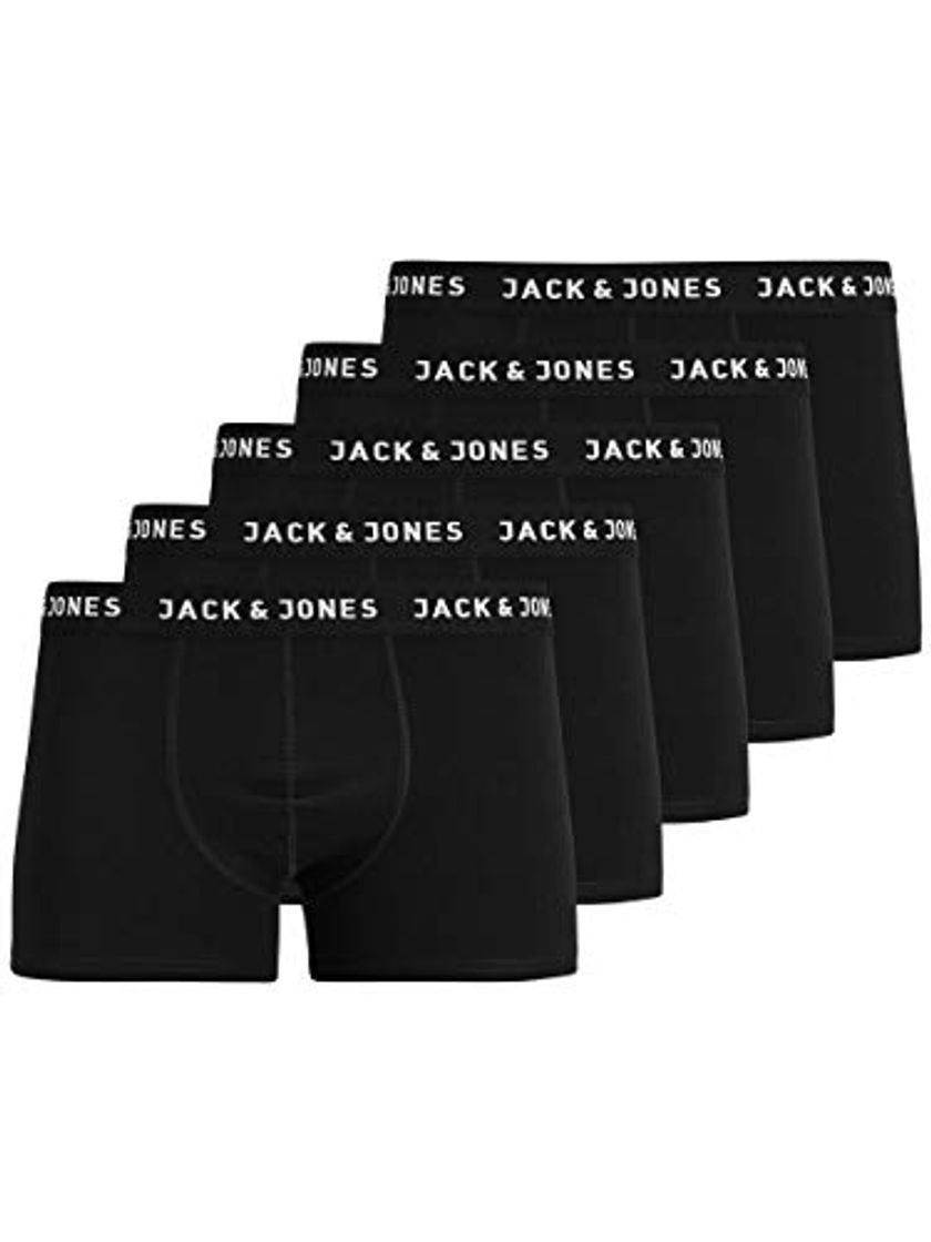 Moda Jack & Jones Jachuey Trunks 5 Pack Noos Bóxer, Negro