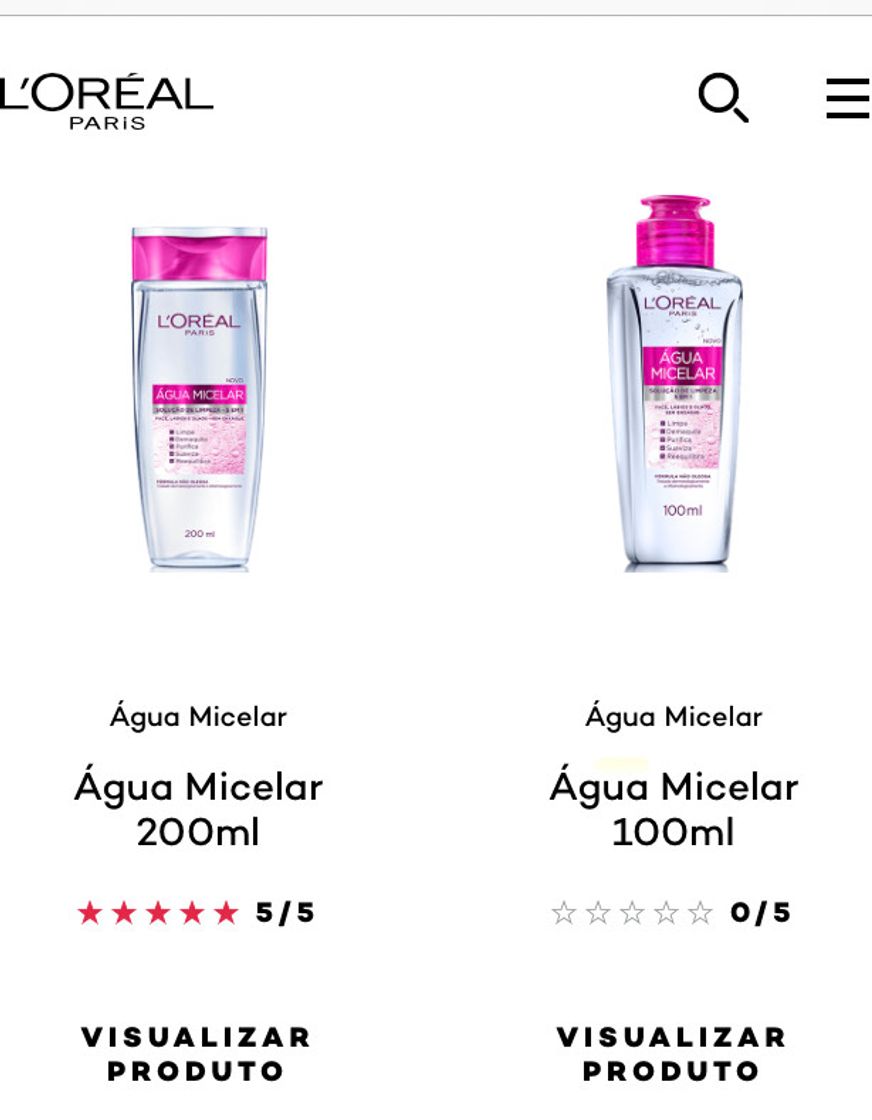 Moda Água Micelar Loréal