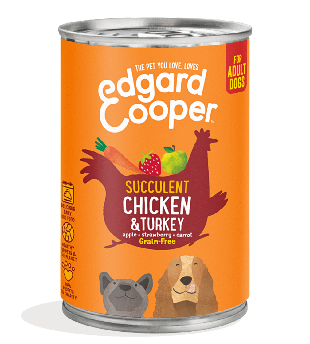 Moda Lata de alimento para perros con pollo y pavo | Edgard & Cooper