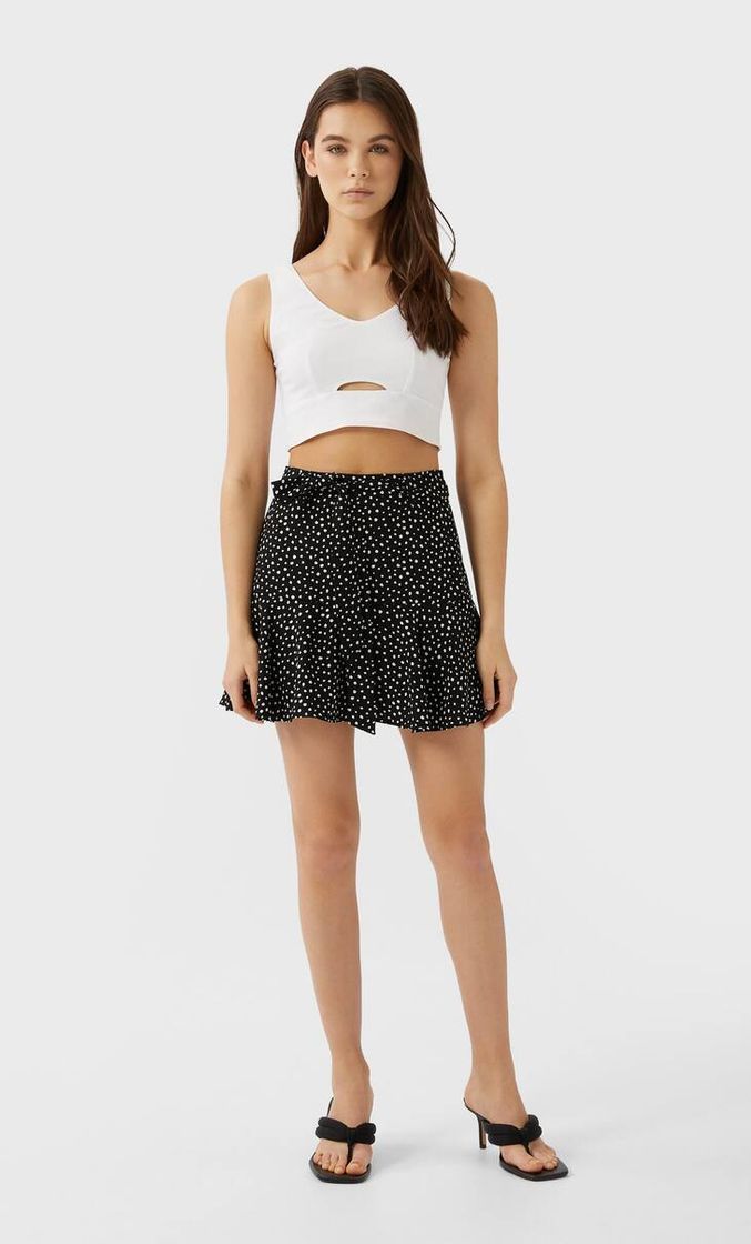 Moda Skort fluida estampada - Shorts de mujer | Stradivarius 