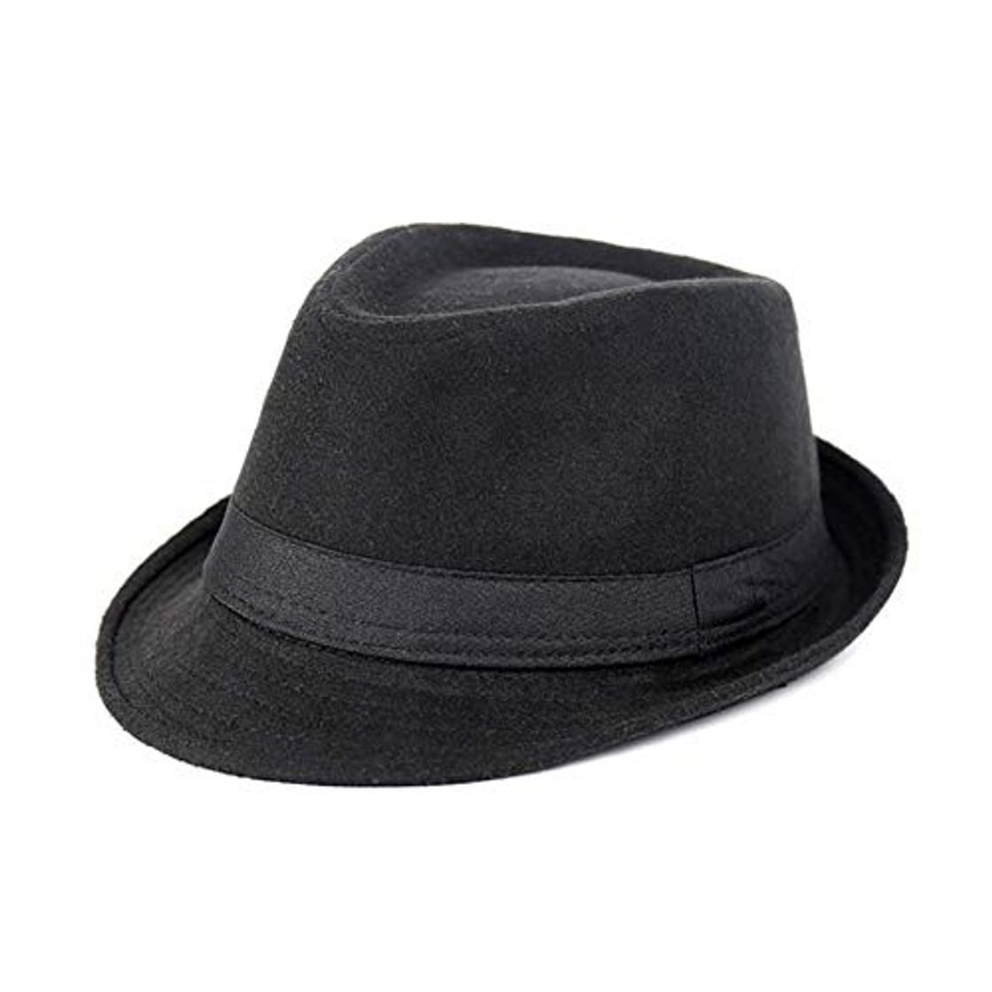 Moda CHENGWJ Sombrero Fedora Hombre Wide Brim Men Edora Hats Jazz Caps Flat Top Hat Brief Style Hat Chapeu