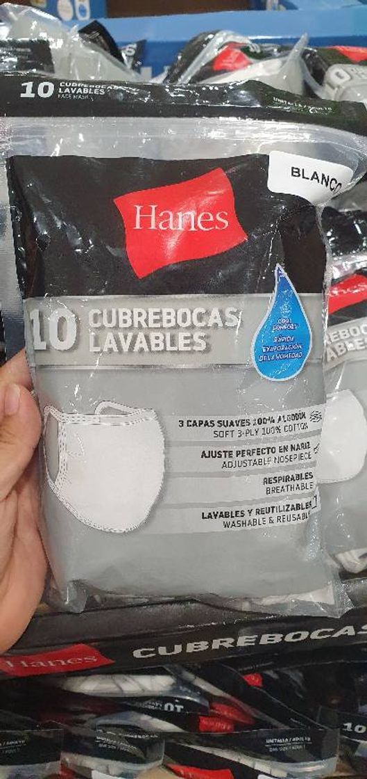 Producto Cubrebocas Lavables HANES 10Ppzs