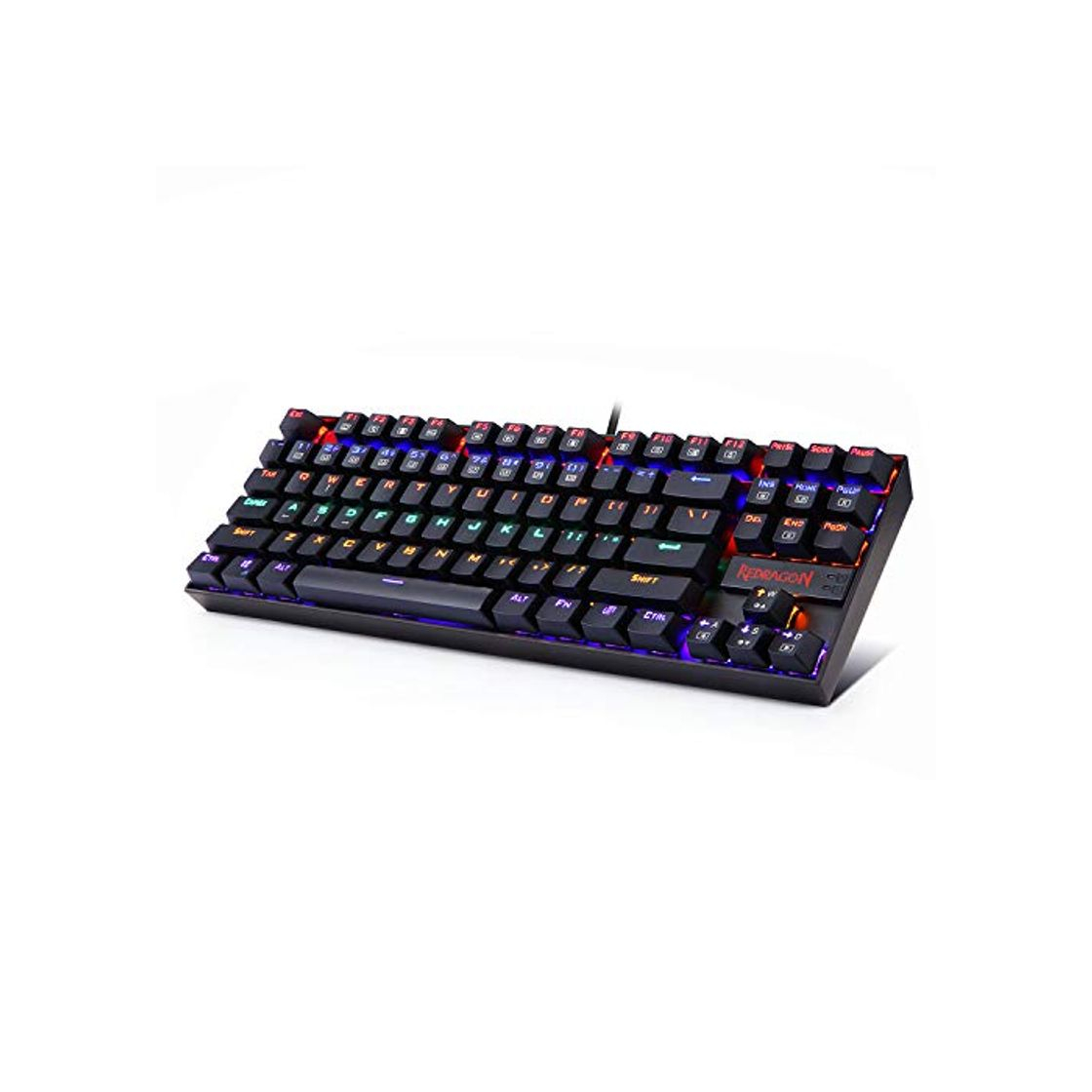 Electronic Redragon Teclado para Juegos Mecánico Rojo Iluminado K552 KUMARA 87 Teclas Teclado