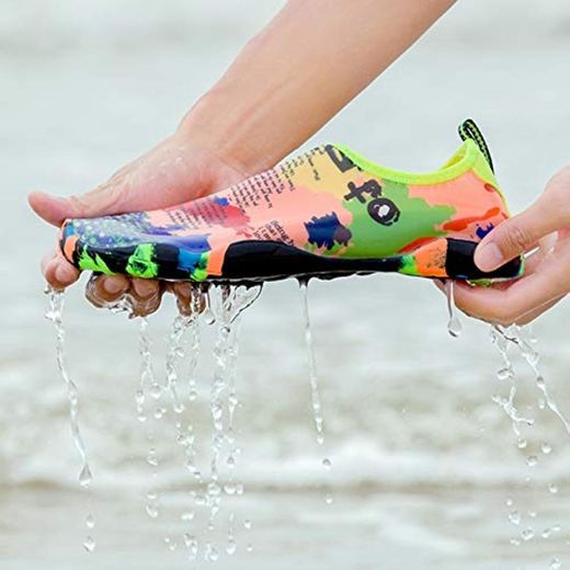 XOVUD Zapatos de Agua Hombres Zapatos de Agua para la Playa Zapatos