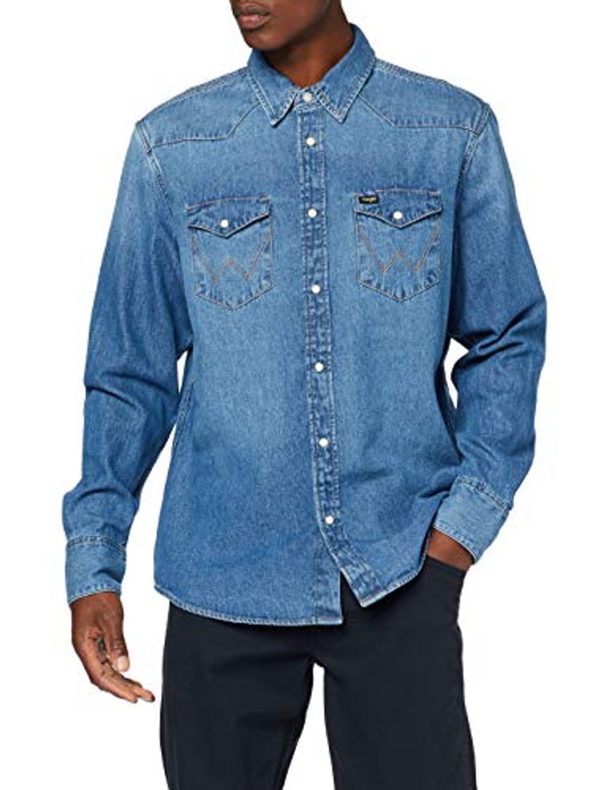 Moda Wrangler ICONS Camisa, Azul