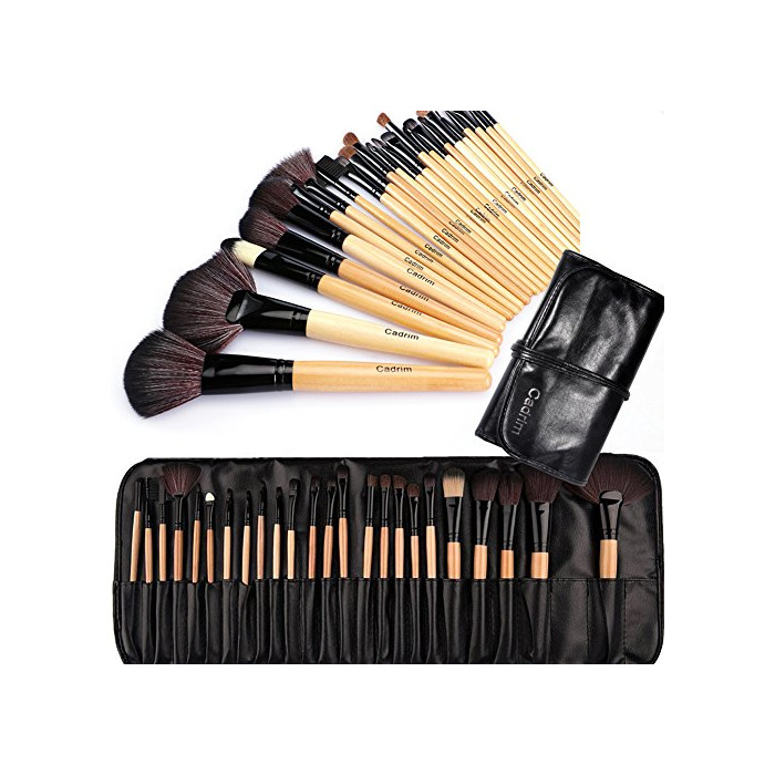 Social Brochas de Maquillaje,Cadrim 24pcs Maquillaje Profesional Pinceles Maquillaje de Ojos Rubor Contorno