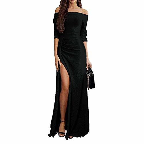 Social NPSJYQ Vestido De CóCtel Vestidos con Hombros Descubiertos Vestido De Noche De