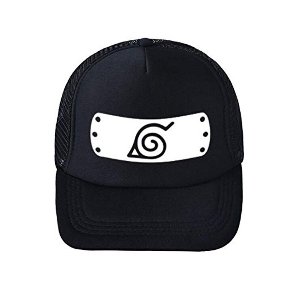 Fashion Gorro de Pescador Señoras Anime Sombrero Naruto Net Sombrero Sombrero para El Sol Gorra De Béisbol Niños Verano Sombrero para El Sol Negro A Talla Única