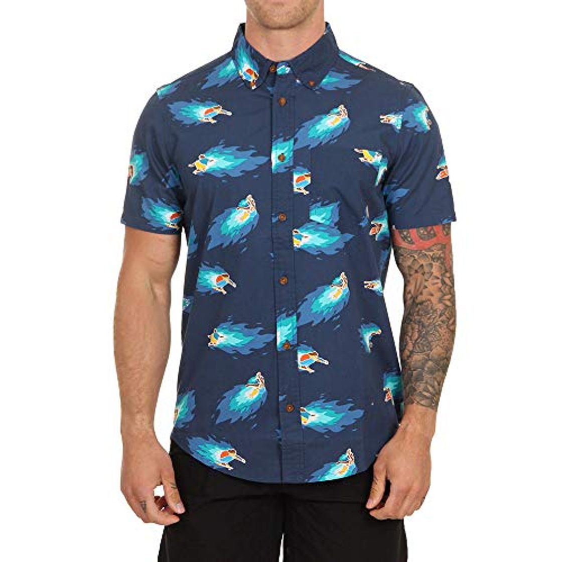 Fashion Element Hoffman SS Shirt Neon Blue