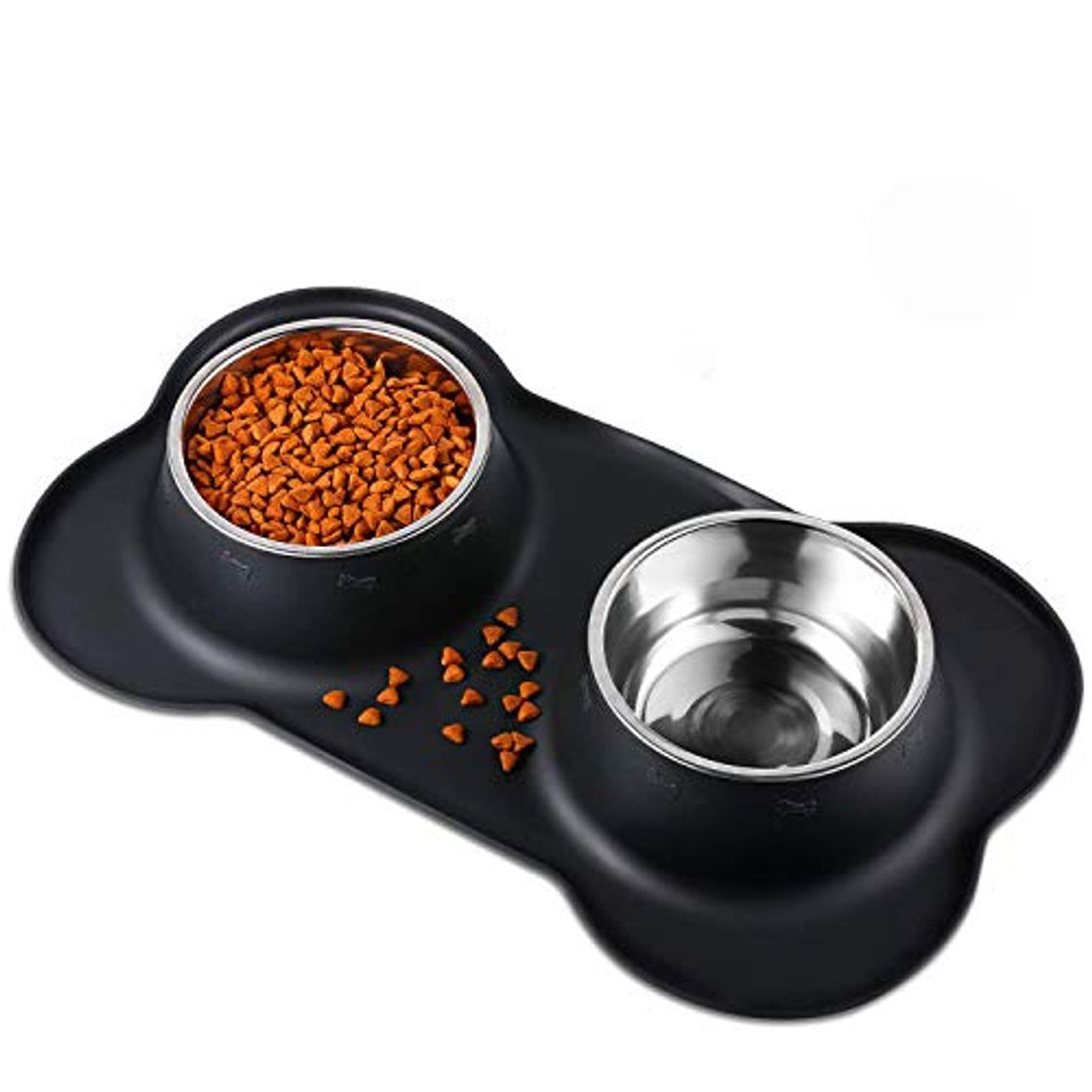 Social Bonve Pet 2x400ML Comedero para Perro Gato y Mascotas de Acero Inoxidable