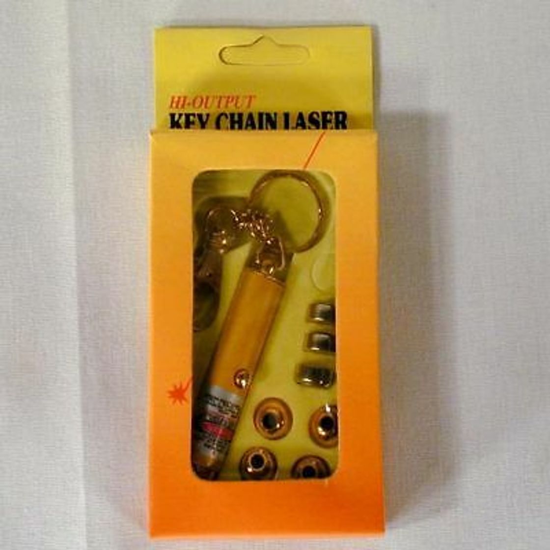 Fashion 10 PC LASER POINTER 5 TIP novelties lazer key chain toy