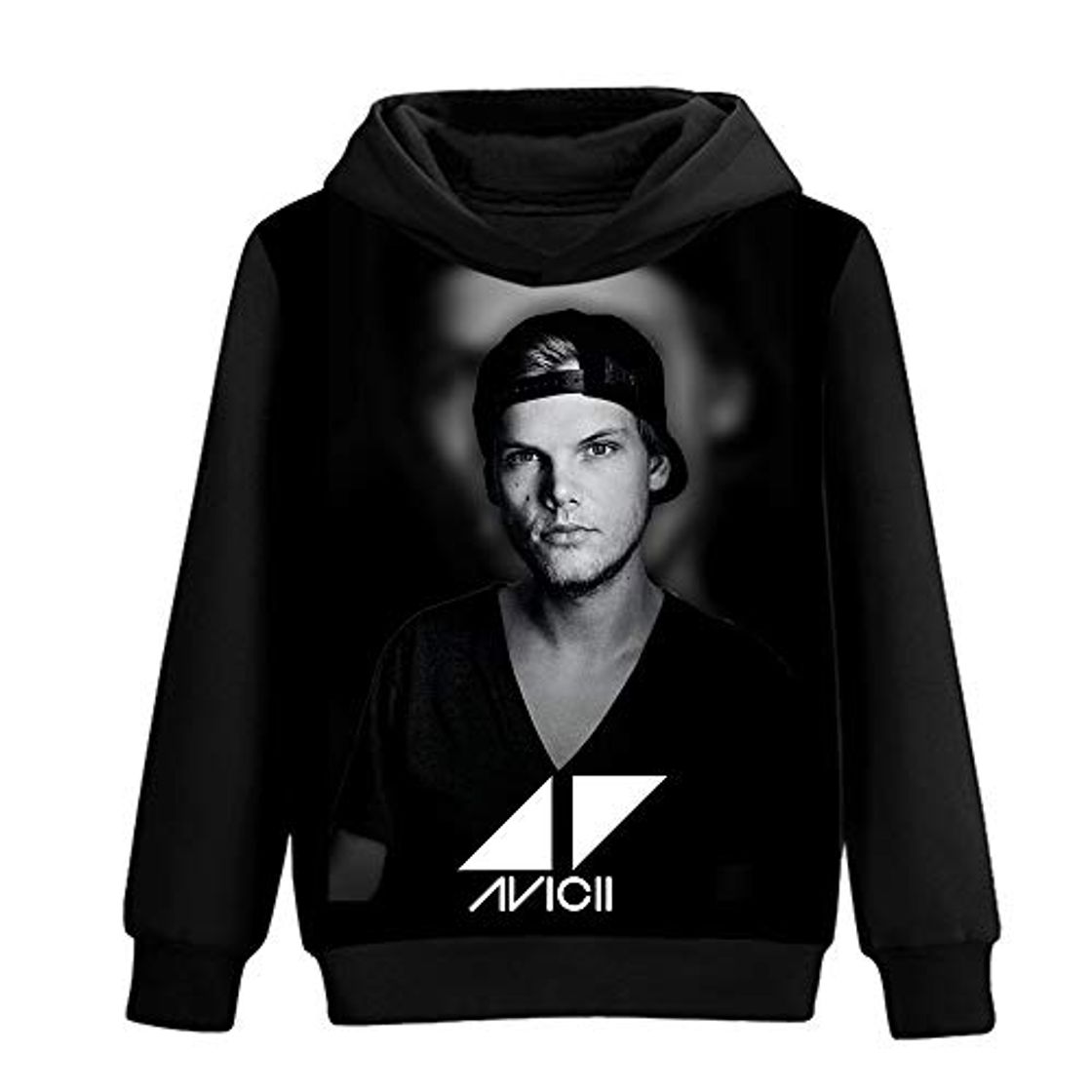 Moda HEAIMONLA DJ Avicii Pullover Invierno con Capucha for Hombre Elegante Impreso Ocio