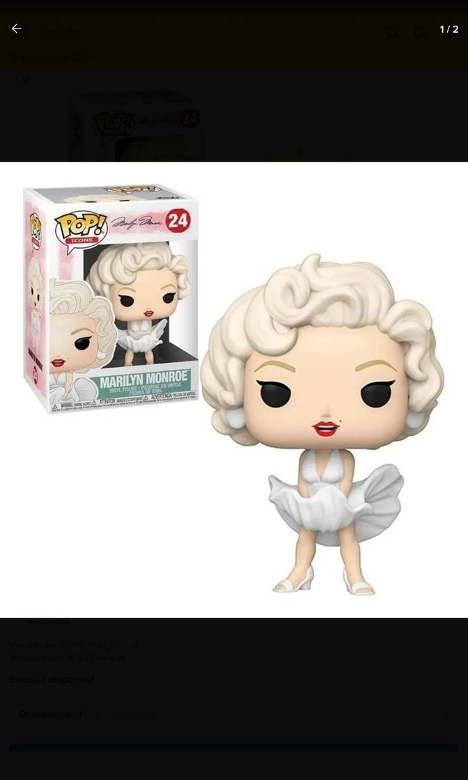 Moda Boneco funko pop Merilyn Monroe