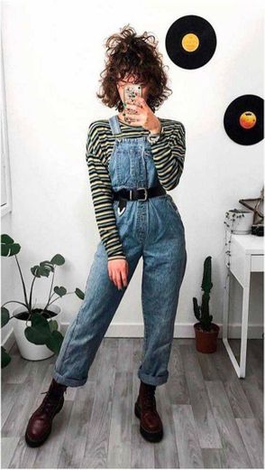 Jardineira jeans