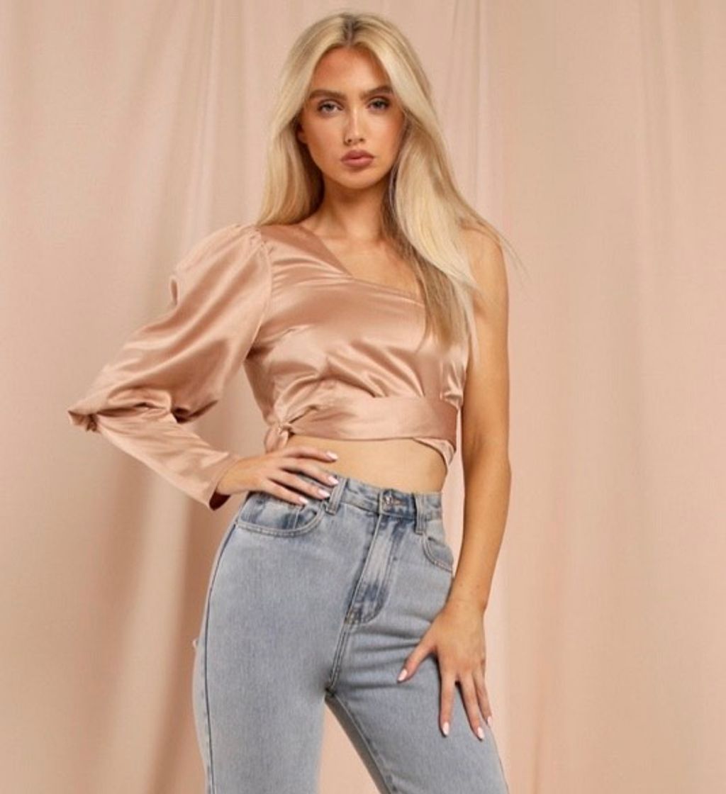 Moda Satin  Crop Top 