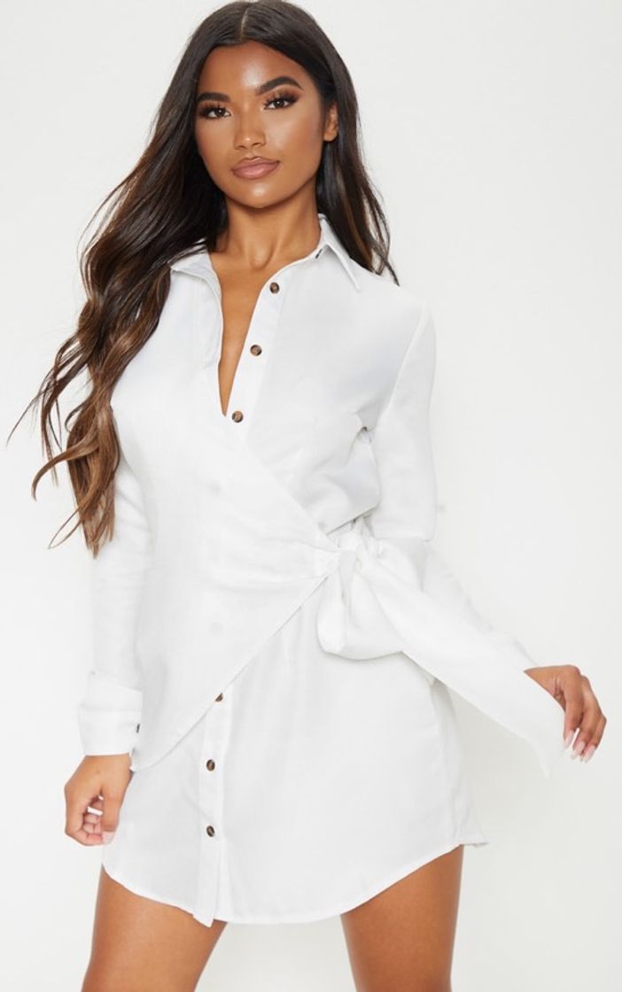 Moda White Shirt Dress 