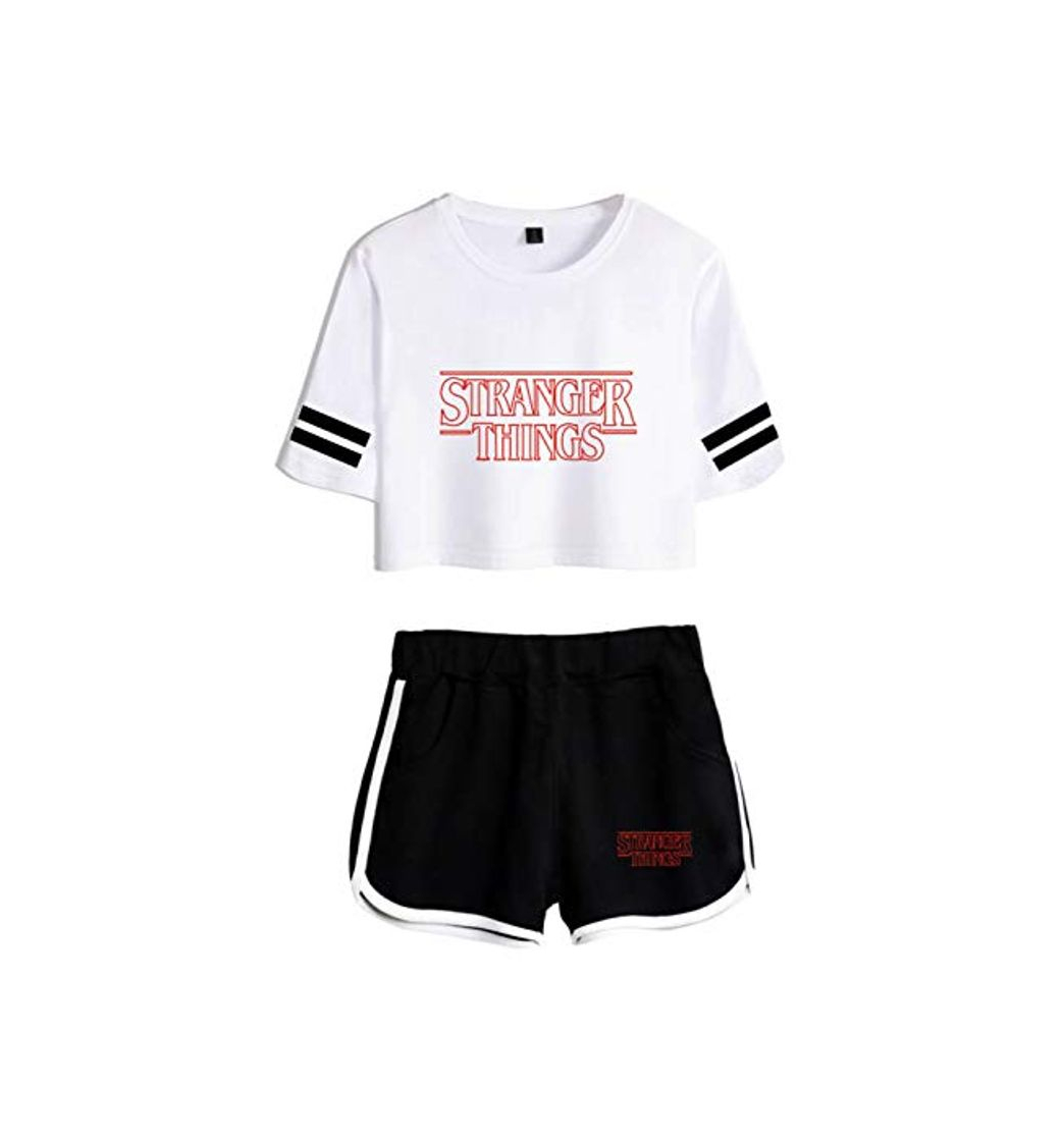 Product JOAYIN Niña Camiseta y Pantalones Cortos Impreso con Logo de Stranger Things