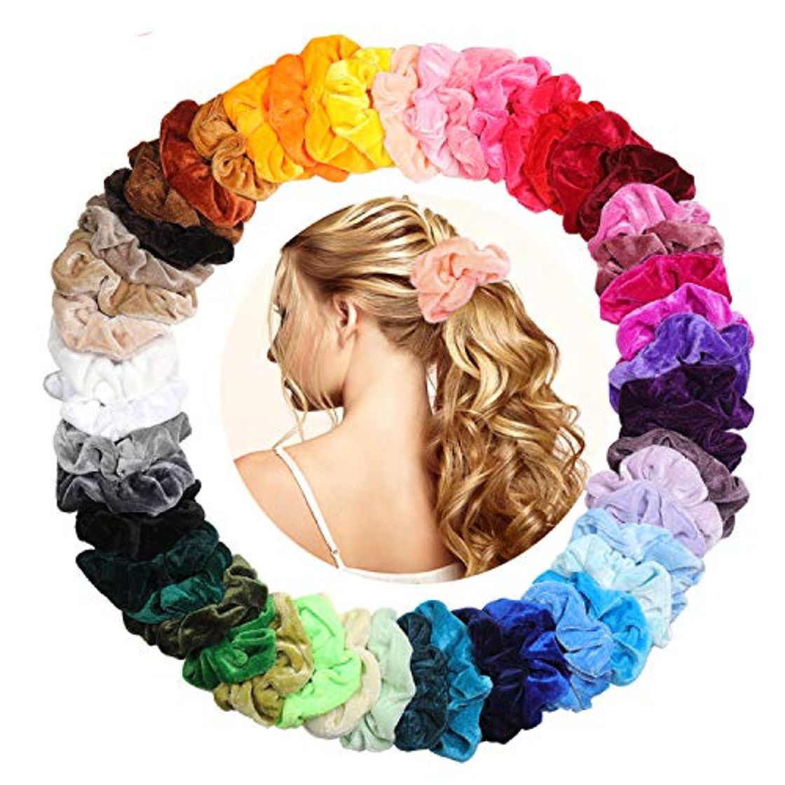 Fashion KATELUO 50 Scrunchies Terciopelo