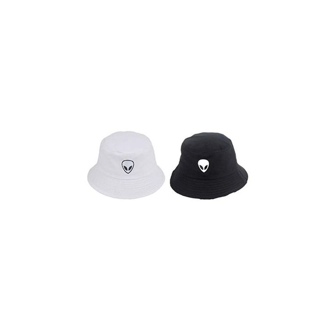 Producto Chutoral Negro Blanco Sólido Alien Bucket Hat Unisex Gorras Hip Hop Hombres