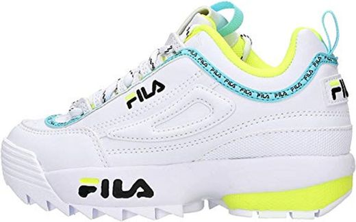 Zapatos de niña FILA Disruptor CB JR en Cuero Blanco 1010850