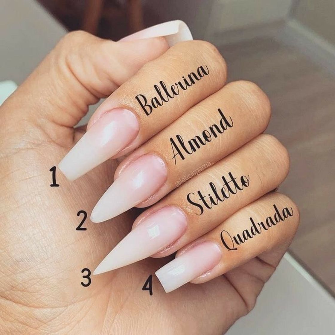 Moda Só pra entender os tipos de unhas 💅🏻