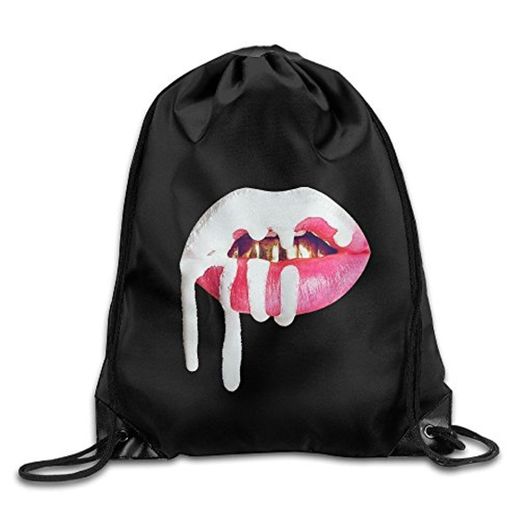 Gym Kylie Jenner Lip Kit Logo Cordón Mochila Bolsa