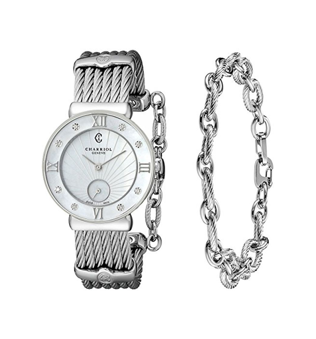 Moda Charriol St-Tropez Women's 30mm Sapphire Glass Quartz Watch ST30SD