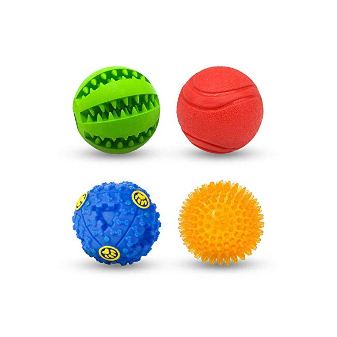 Productos AWIIK - Pack de 4 Pelotas de Juguetes interactivos para Perros. Bolas