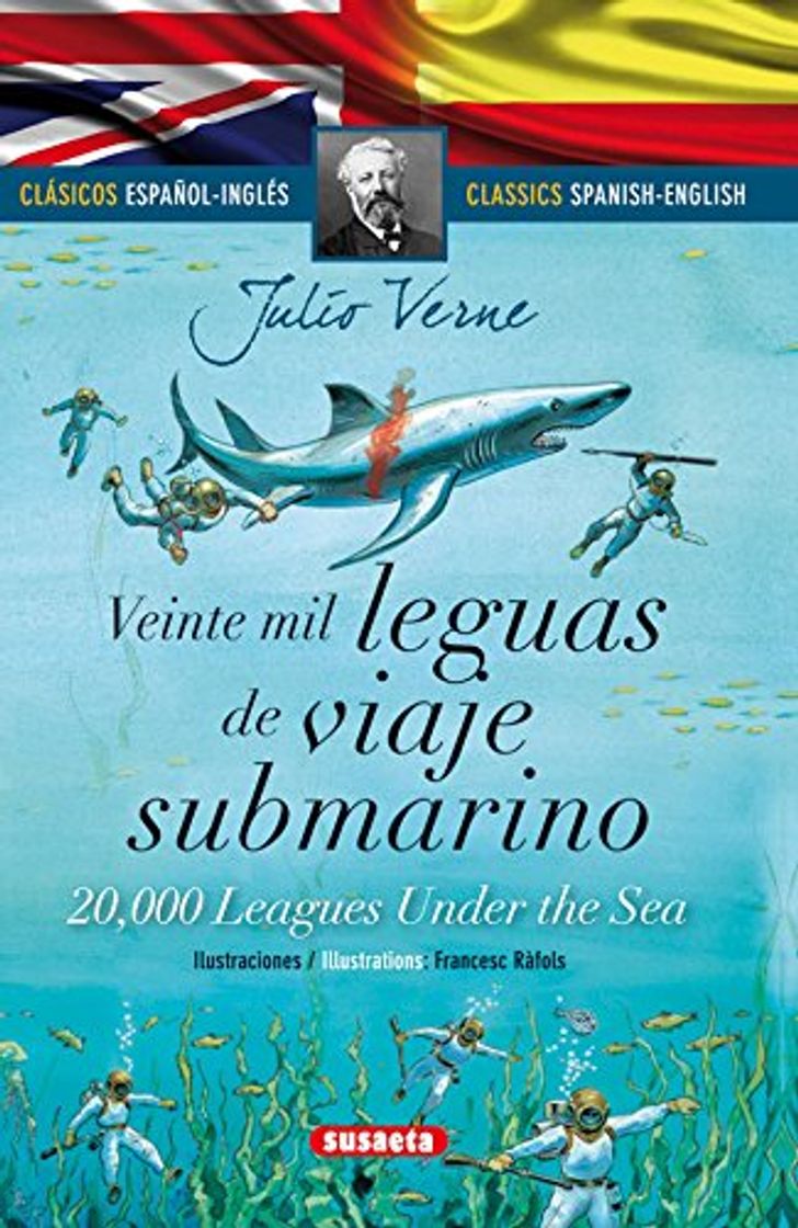 Libro Veinte mil leguas de viaje submarino - español/inglés