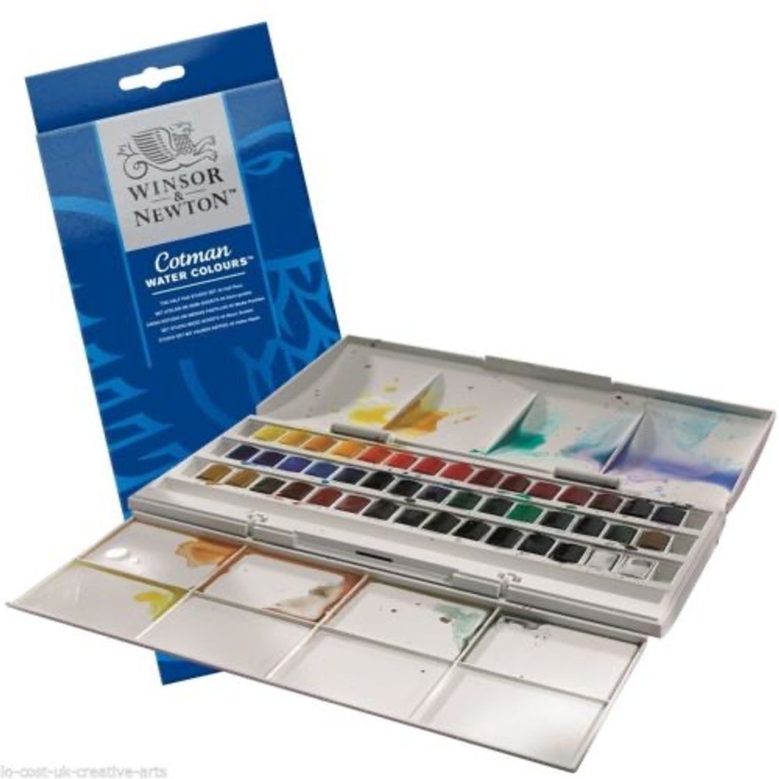 Fashion WINSOR & NEWTON COTMAN - SET STUDIO DE ACUARELA, 45 MEDIO GO